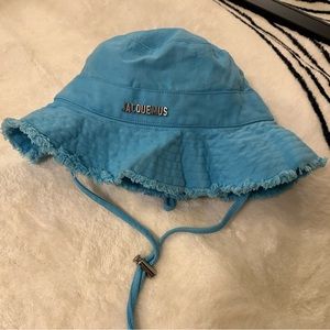 Authentic Jacquemus Blue Le Bob Artichaut Beach Hat